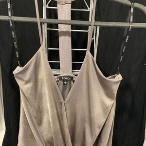 Gold metallic party top